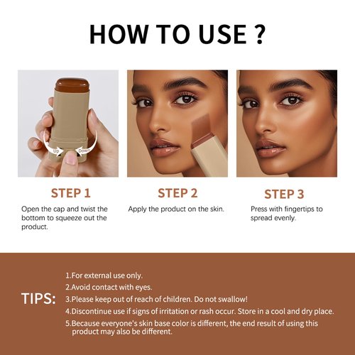 Beauty Balm Serum Boosted Skin Tint Stick – Face Tint Balm Foundation with Serum Benefits, Buildable Hydrating Coverage, Moisturizing Concealer Stick for Glowing Skin & Flawless Finish (3#, 2)