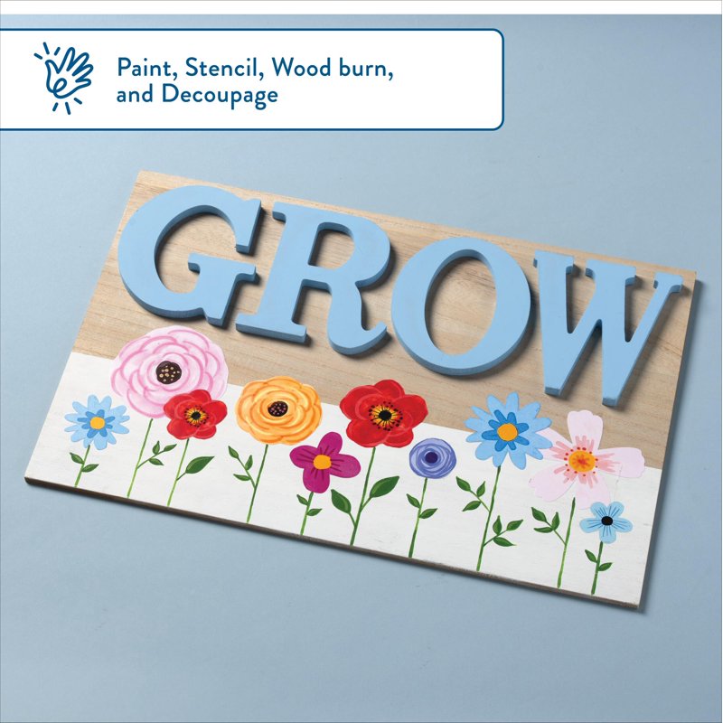 Wood Panel Art Crafting Set - 12x18 Inch MDF Panels, 2-Pack