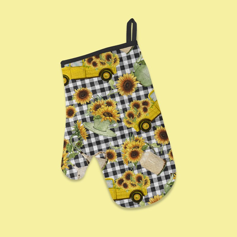 Cotton Sunflower Vase Fabric 44" Wide for Quilting Sewing & Crafts