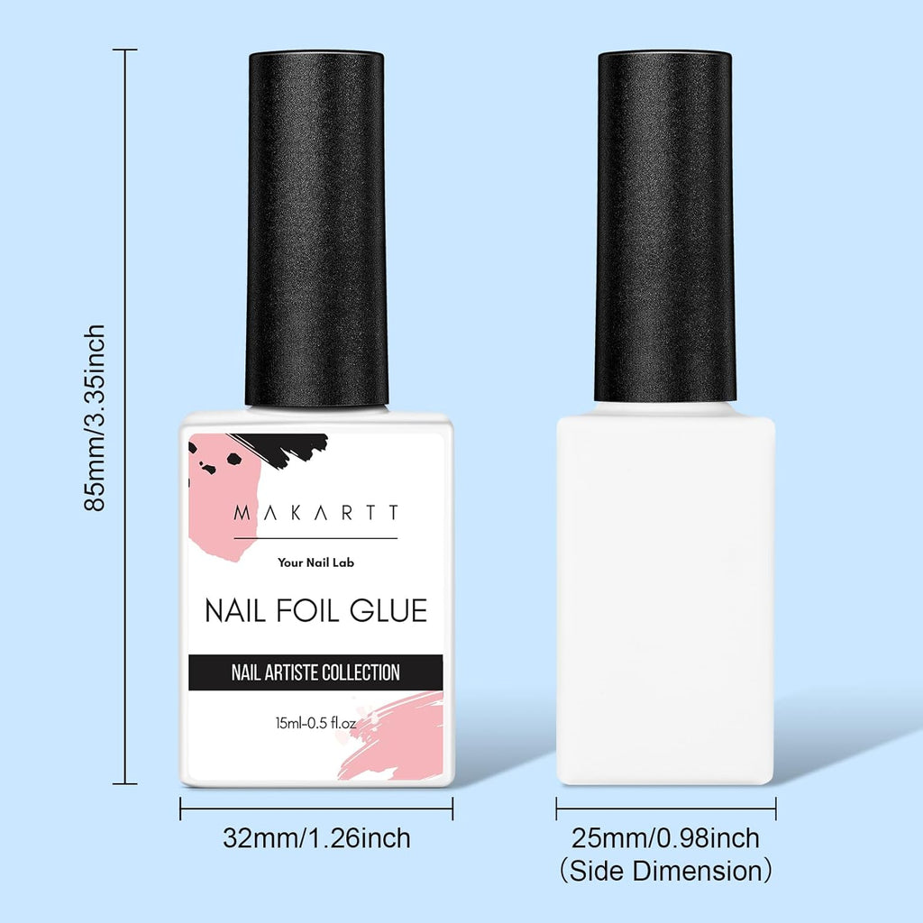 Makartt Nail Foil Glue Gel - Strong Adhesion Transfer Gel for Nail Art, 15ML