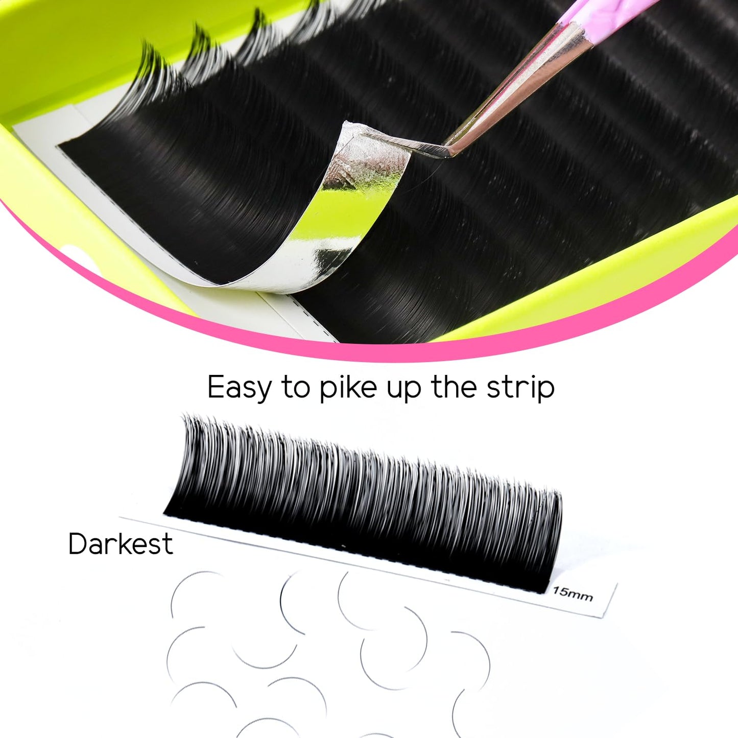 TDANCE Cashmere Lash Extensions 0.03mm CC Curl 8-15mm Super Matte Black Volume Lash Extensions Eyelash Extensions Professional Salon Use(0.03-CC,8-15mm)