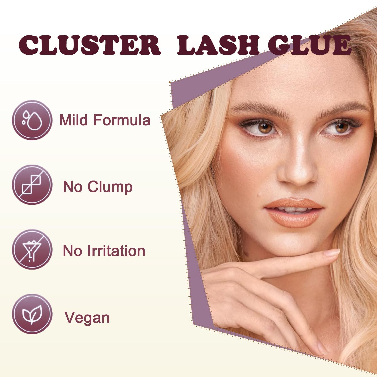 Waterproof Lash Cluster Glue - Strong Hold, Fast Drying, No Irritation for Eyelash Extensions
