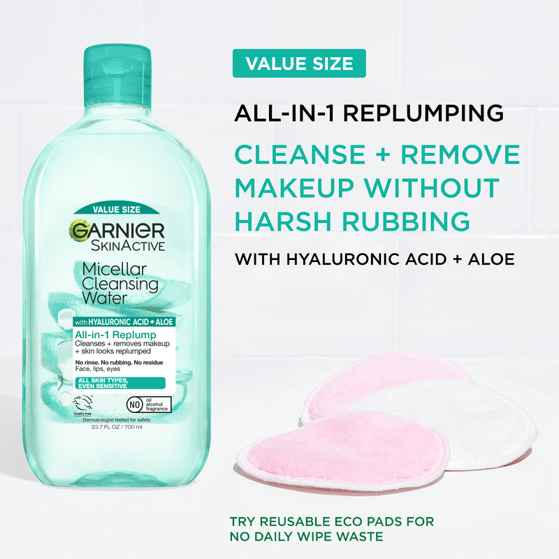 Micellar Cleansing Water with Hyaluronic Acid for Face & Eyes - All Skin Types
