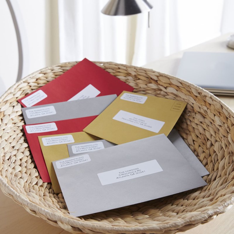 White Mailing Address Labels for LabelWriter - 1-1/8" x 3-1/2" - 2 Rolls of 350