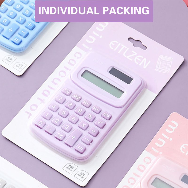 Pink 8-Digit Desktop Calculator for Home Office School Portable Handheld