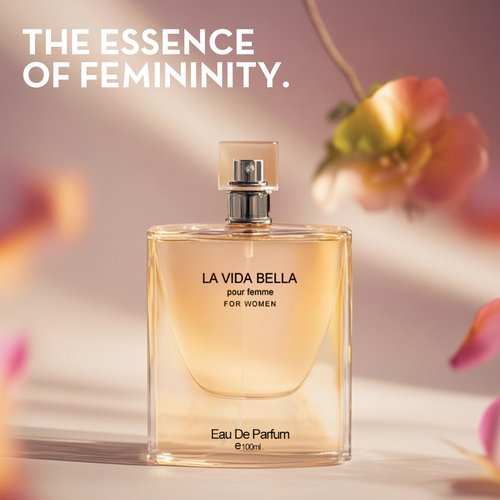 A CENTER 4PCS Perfume Set for Women - Floral Fragrance Gift Set with Vanilla,Sweet Fruity Eau De Parfume| 3.4 Fl Oz Each(La Vida Bella,La Vida Bella Crystal,La Vida Bella Ext,Valentine Milano)