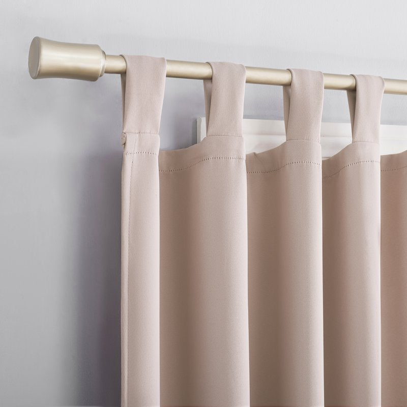 Energy Saving Blackout Curtain Panel with Tab Top Design