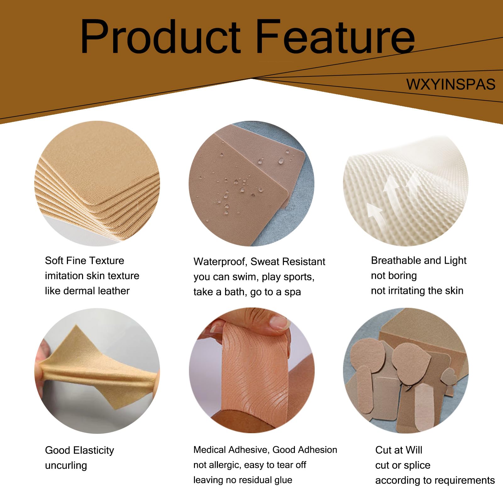 Tattoo Cover Up Tape, 10 PCS Ultra Thin Patches for Concealing Tattoos, Scars, Birthmarks, Invisible, Waterproof, Breathable Makeup Skin Tone Concealer Stickers for Flawless Coverage (10x10cm,brown)