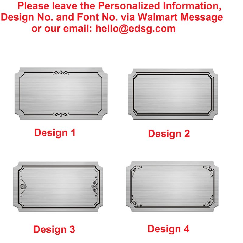 Personalized Memorial Name Plate - Engraved Metal Plaque for Doors & Walls
