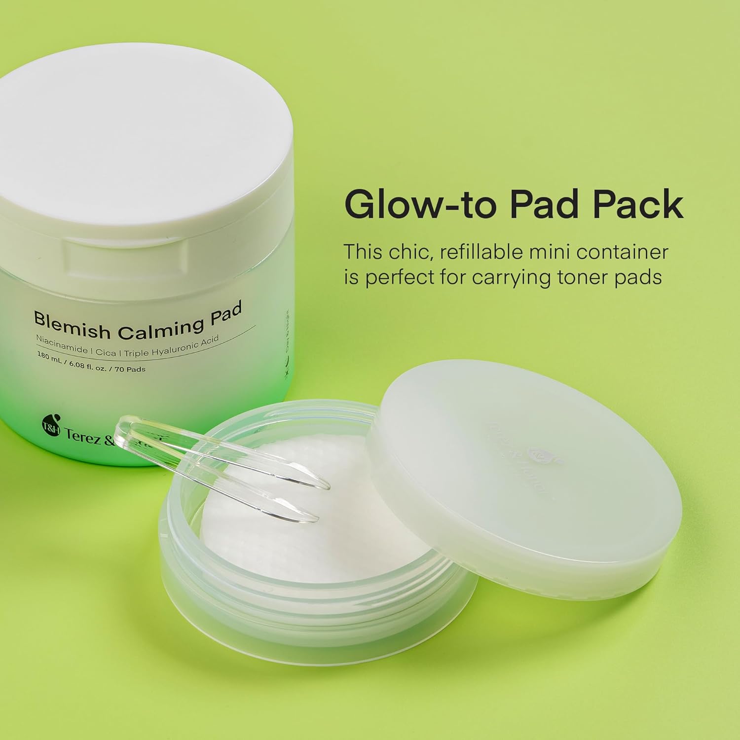Travel-Friendly Korean Mini Skincare Containers - Reusable Leak-Proof Jars for Toner Pads & Eye Patches - 1 Pack