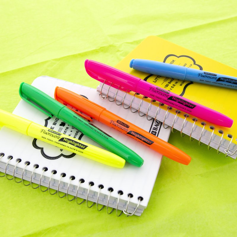 Perforated Writing Pads Set - 2 Canary Junior Legal-Ruled 5x8 Inch Notepads for Notes and Lists