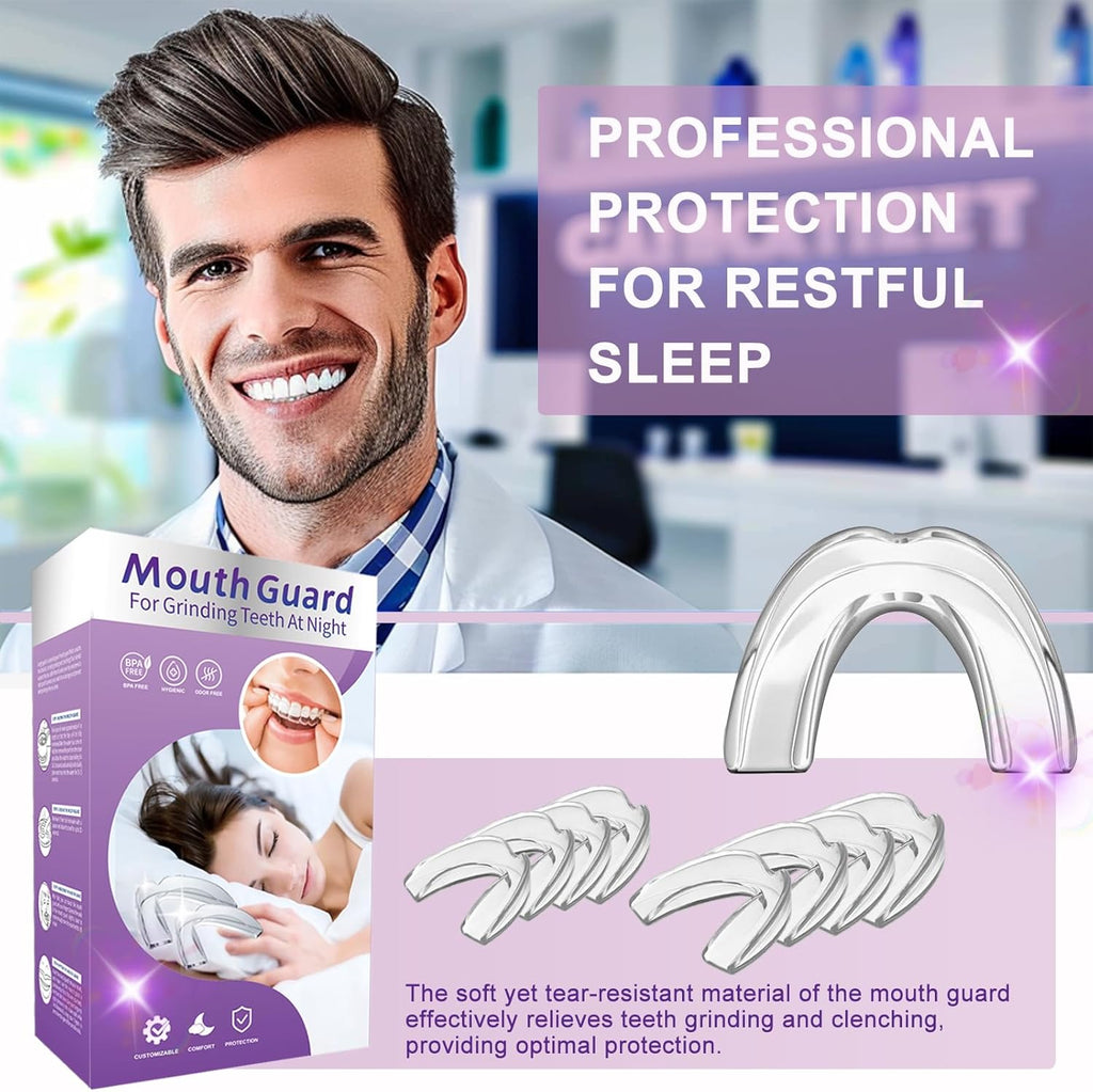 Mouth Guard for Grinding Teeth at Night,8 Pack Night Guards for Teeth Grinding,2 Size Mouth Guard for Sleeping,Reusable Mouth Guards for Clenching Teeth at Night