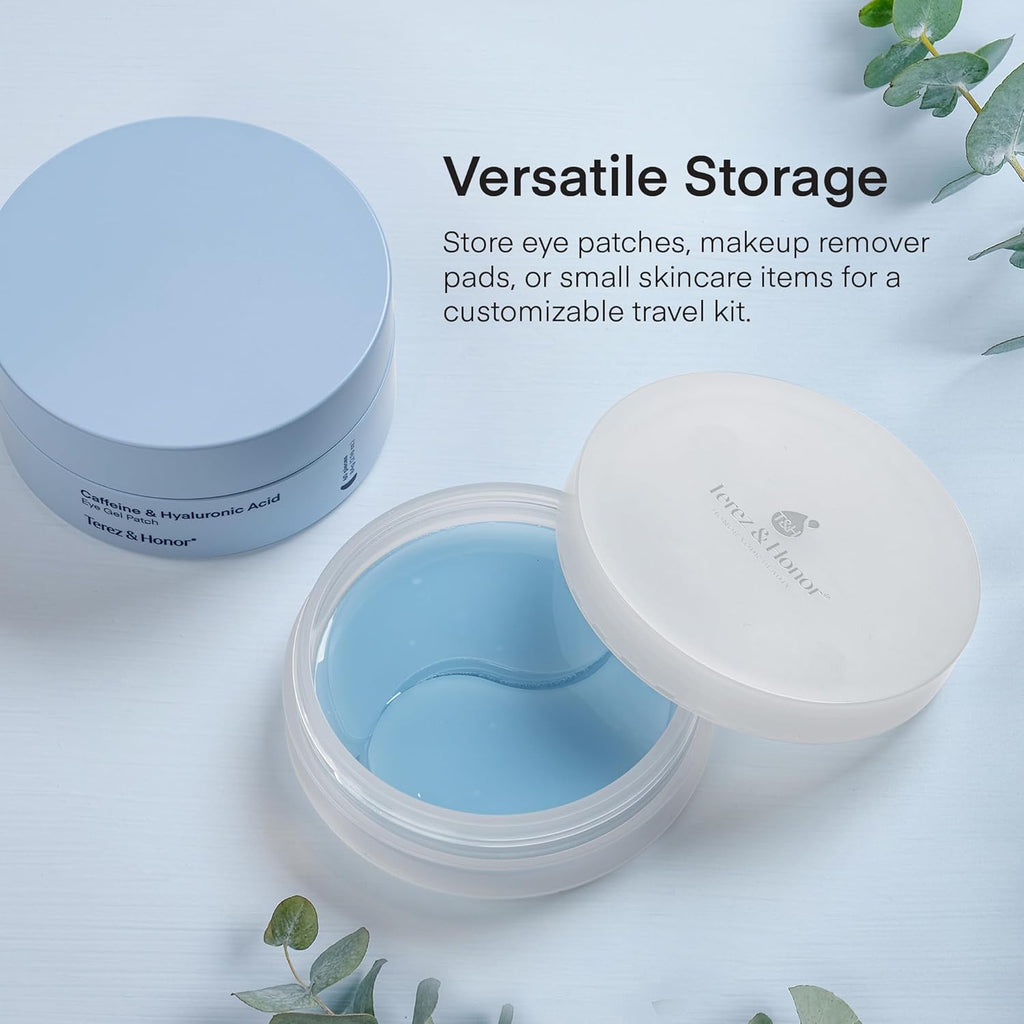 Travel-Friendly Korean Mini Skincare Containers - Reusable Leak-Proof Jars for Toner Pads & Eye Patches - 1 Pack