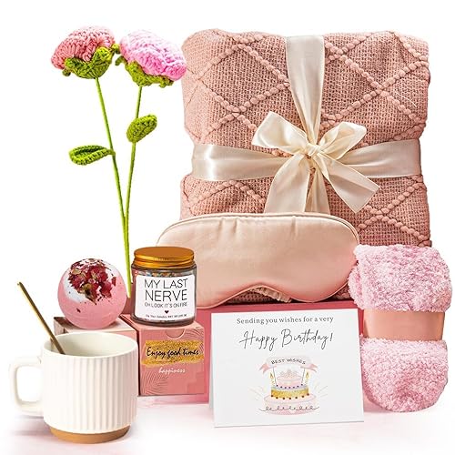 Birthday Gifts for Women, Get Well Soon Gifts Package,Relaxing Care Package, Birthday Gift Basket for Women, Happy Birthday Gifts for Her, Mom, Sister, Best Friend, Wife, Girlfriend, Coworker
