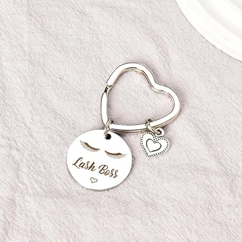 Lash Boss Keychain Beautician Gifts for Women Best Friend Party Esthetician Supplies Lash Tech Artist Birthday Supplies Gift for Daughter Sister Girlfriend Christmas Gifts Cosmetologist Accessories