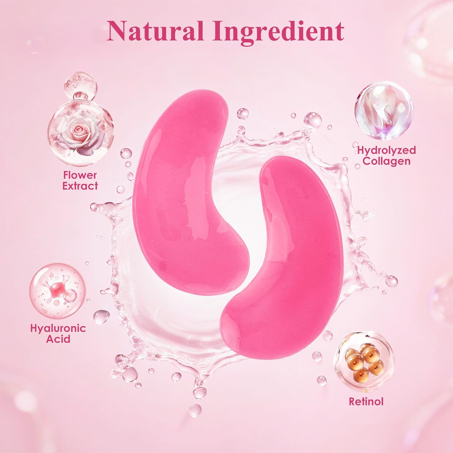 Under Eye Patches (30 Pairs), 24K Gold Under Eye Mask for Puffy Eyes, Dark Circles,Bags and Wrinkles with Collagen,Relieves Pressure and Reduces Wrinkles,Revitalises and Refreshes Your Skin