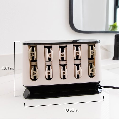 Remington Shine Therapy Argan Oil & Keratin Treated Hot Rollers Set, Professional Hair Curlers for Setting All Hair Lengths from Short and Medium to Long