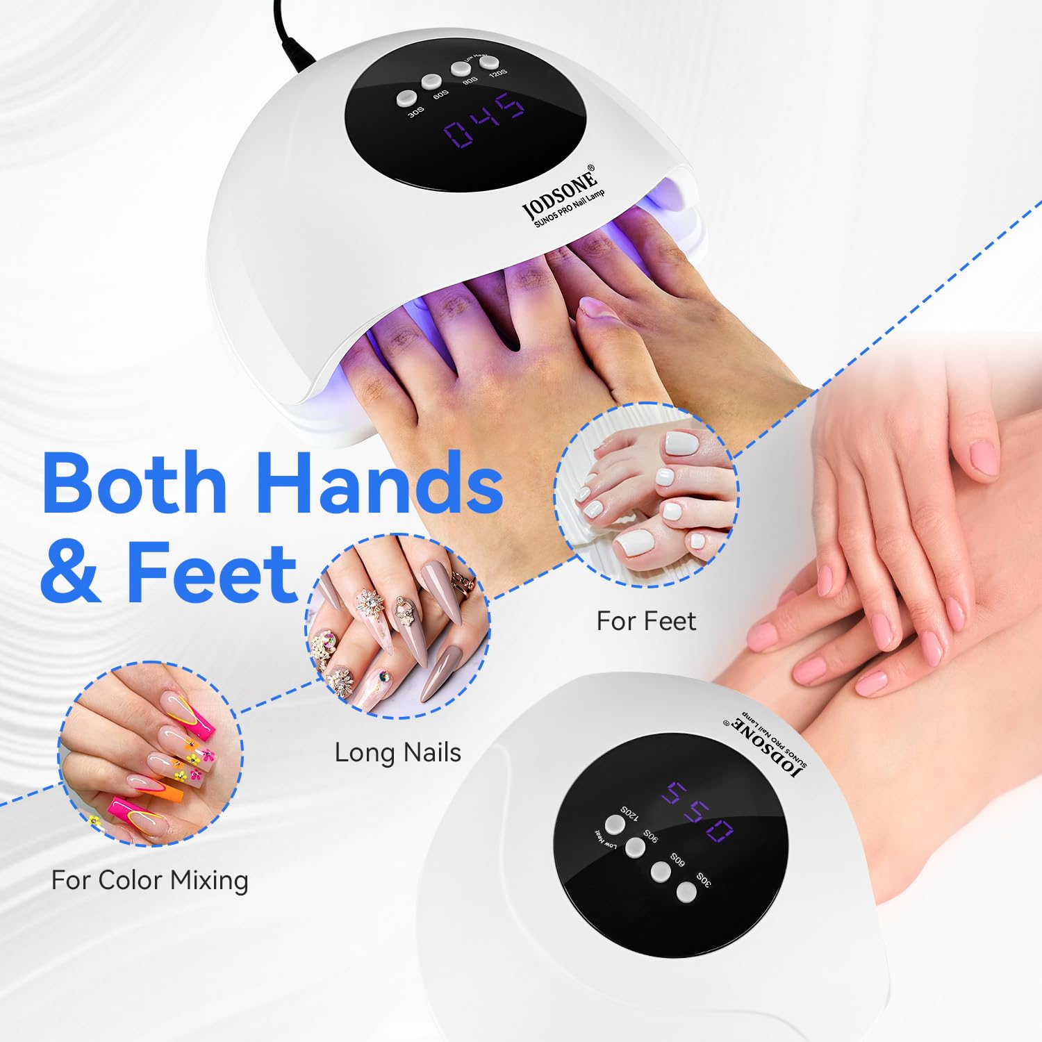 JODSONE U V LED Nail Lamp, Nail Dryer for Gel Polish, Led Light with Automatic Sensor & 4 Timers