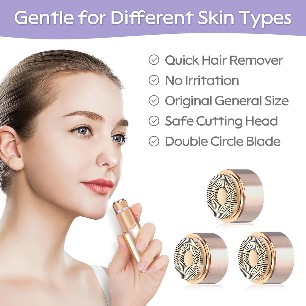 Flawless Facial Hair Remover Replacement Heads - Gen 2 (4 Pack) for Women
