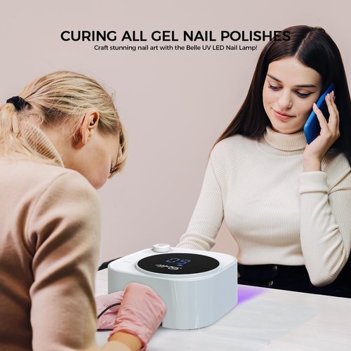 Belle UV Nail Lamp, UV Light for Gel Nails, LED Nail Lamp with 4 Timer Modes, Gel Nail Light Nail Dryer Salon-Quality Nail Curing Lamp for Home and Professional Use