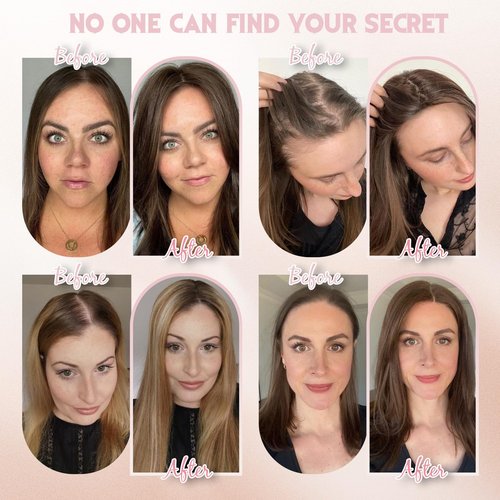 FU SHEN Hair Toppers for Women Real Human Hair 12inch Professional Grade 10X12CM Swiss Base Hairpiece for Thinning Hair Breathable Human Hair Topper Clip in Toppers(2T613#)