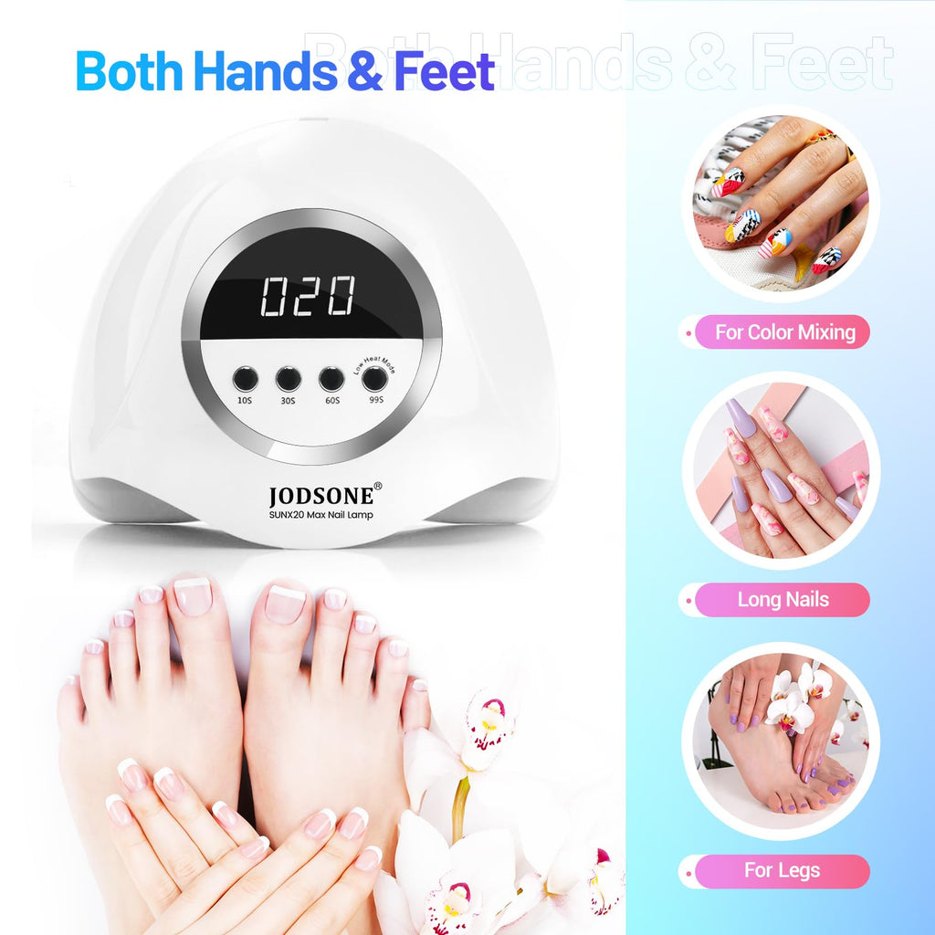 JODSONE U V LED Nail Lamp, Nail Dryer for Gel Polish, Led Light with Automatic Sensor & 4 Timers