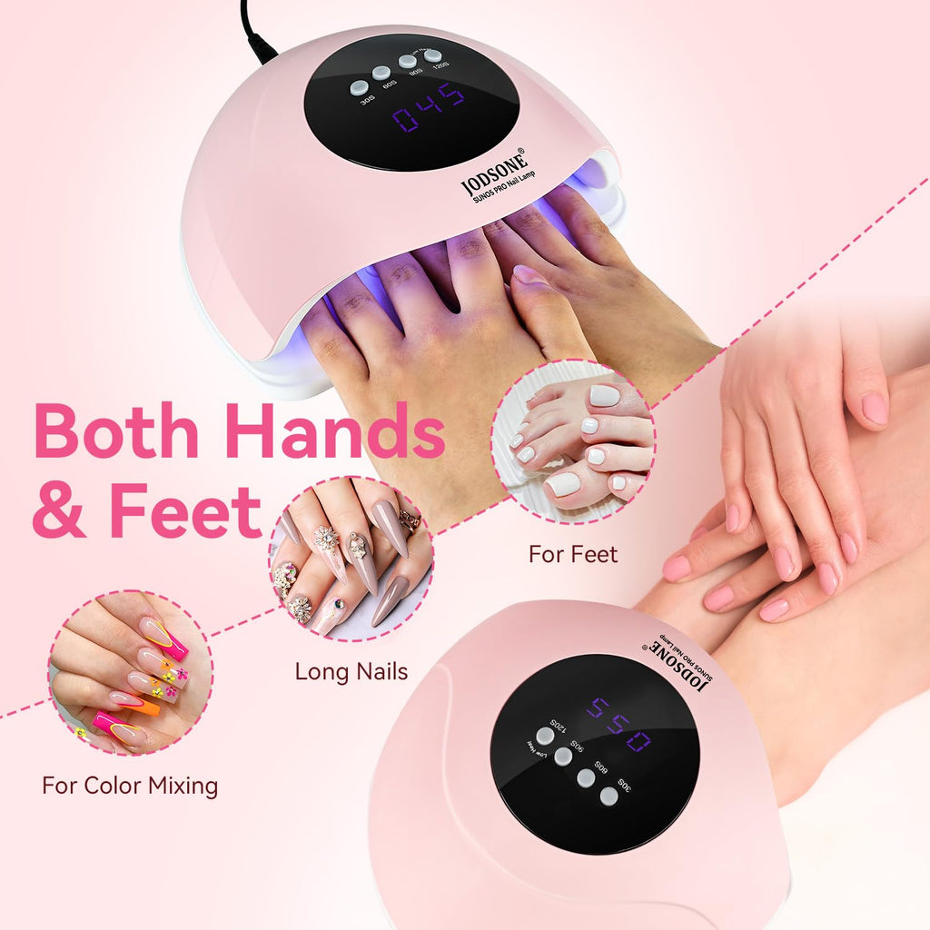 JODSONE U V LED Nail Lamp, Nail Dryer for Gel Polish, Led Light with Automatic Sensor & 4 Timers