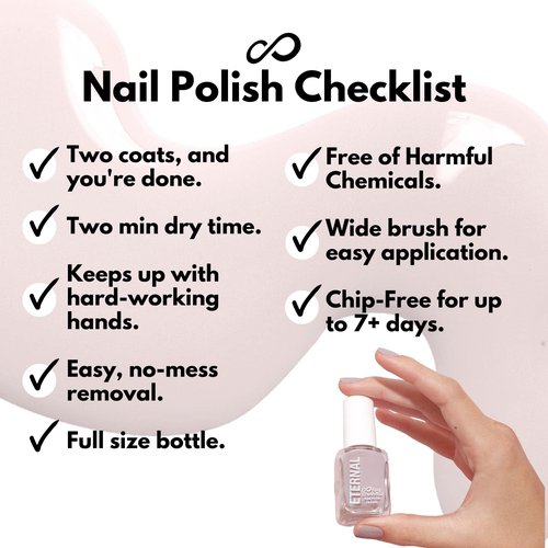 Eternal Pastel Nail Polish Set for Women (CLASSIC ME) - Nude Nail Polish Set for Girls - Lasting & Quick Dry Pink Nail Polish Kit for Home DIY Manicure & Pedicure - Made in USA, 13.5mL (Set of 5)