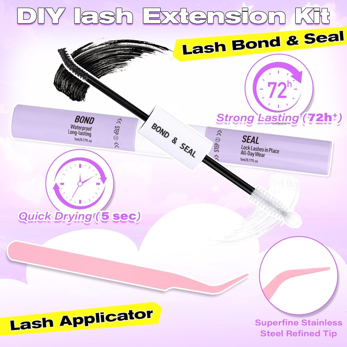 Manga Eyelash Clusters - Natural Look Anime Lash Extensions (8-16MM) for Beginners