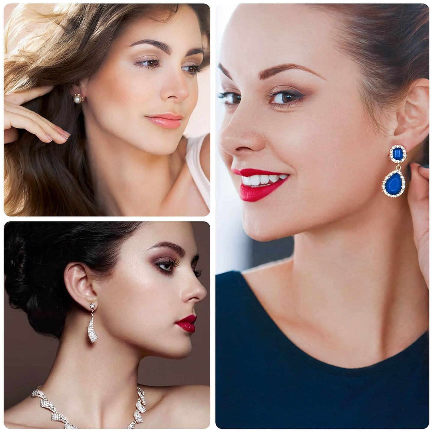 Professional Ear Piercing Gun Kit, Reusable Piercing Gun with Stainless Steel Piercing Earrings Studs, Crystal Earrings for At Home Salon Earlobe Cartilage Helix Tragus Piercing Tool Kit