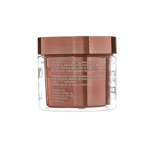 KISS COLORS & CARE Maximum Hold Edge Fixer, Non-Greasy Gel Formula Infused With Biotin B7, 24 Hour Hold, ‘Sweet Peach’ Scented, 3.38 Fl. Oz. (100 ml)