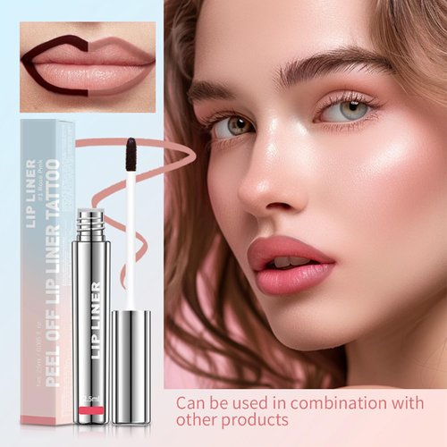 KDGENG Boulari Lip, 2.5ml/0.08fl.oz Boulari Peel Off Lip Liner Stain, Long Lasting Boulari Lip Stain Nude, Boulari Lip Stain Peel Off Waterproof, Boulari Lip Tint Stain Peel Off (#2 Neutral Mauve)