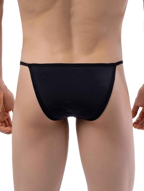 iKingsky Men's String Bikini Underwear High-leg Opening Briefs Sexy Brazilian Cut Bulge Underwear (Small, 6 Pack)