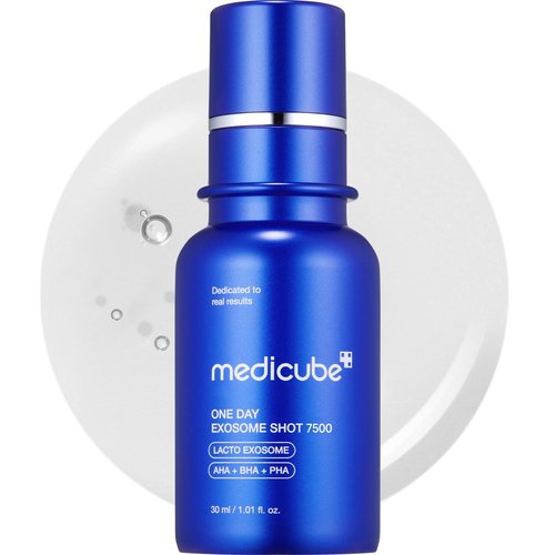 Medicube Zero Exosome Shot 7,500 PPM Spicule Facial Serum | Liquid Skin Booster Serum | Exosome, AHA+BHA+PHA | Pore Care, Dead Skin Cells, Skin Texture | Korean Skin Care 1.01 fl.oz