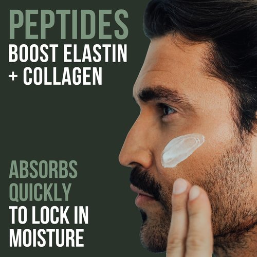 RUGGED & DAPPER Age Defense Mens Face Moisturizer | 4oz | Hydrating Mens Face Lotion | Unscented + Anti- Aging Formula for Clear Skin | Natural Ingredients | Made in USA
