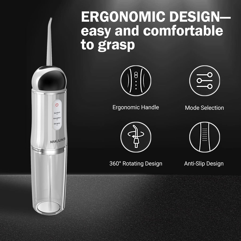 Water-Flosser-Cordless-Teeth-Cleaner Somall Water Dental Flosser with 3 Modes 4 Jets Rechargeable Dental Oral Irrigator for Home Travel (Premium Black)