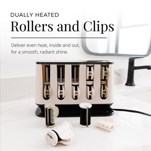 Remington Shine Therapy Argan Oil & Keratin Treated Hot Rollers Set, Professional Hair Curlers for Setting All Hair Lengths from Short and Medium to Long