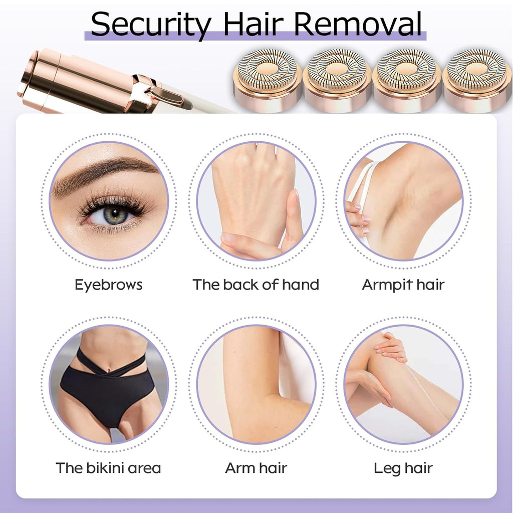 Flawless Facial Hair Remover Replacement Heads - Gen 2 (4 Pack) for Women