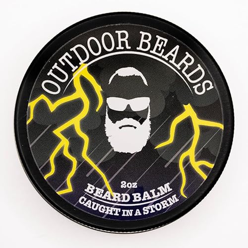 Beard Balm | 2 oz Cleansing Balm for Beards Short or Long | Beard Conditioner for Men | Essential Moisturizer for Every Man's Beard | Leave Hair and Skin Healthy (Caught in a Storm)