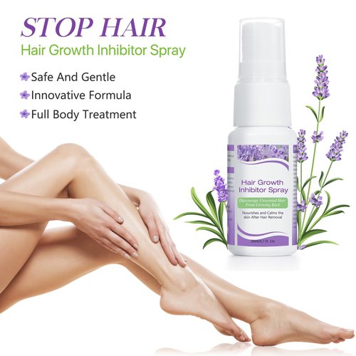 Hair Inhibitor for Face, Permanent Hair Growth Inhibitor Non-Irritating Stop Hair Growth for Body, Bikini, Arm, Armpit, Leg, Slows Hair Regrowth Lavender Flavor