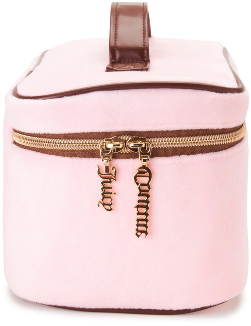 Juicy Couture Women's Cosmetics Bag - Travel Makeup and Toiletries Train Case Organizer, Size One Size, Light Pink