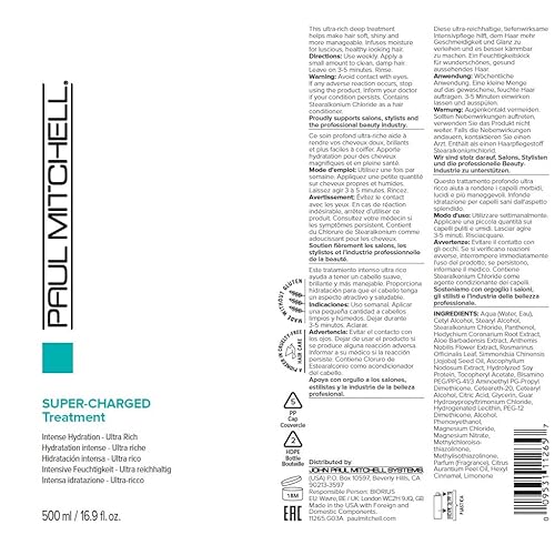 Paul Mitchell Super-Charged Treatment, Intensely Moistures + Adds Shine, For Dry Hair