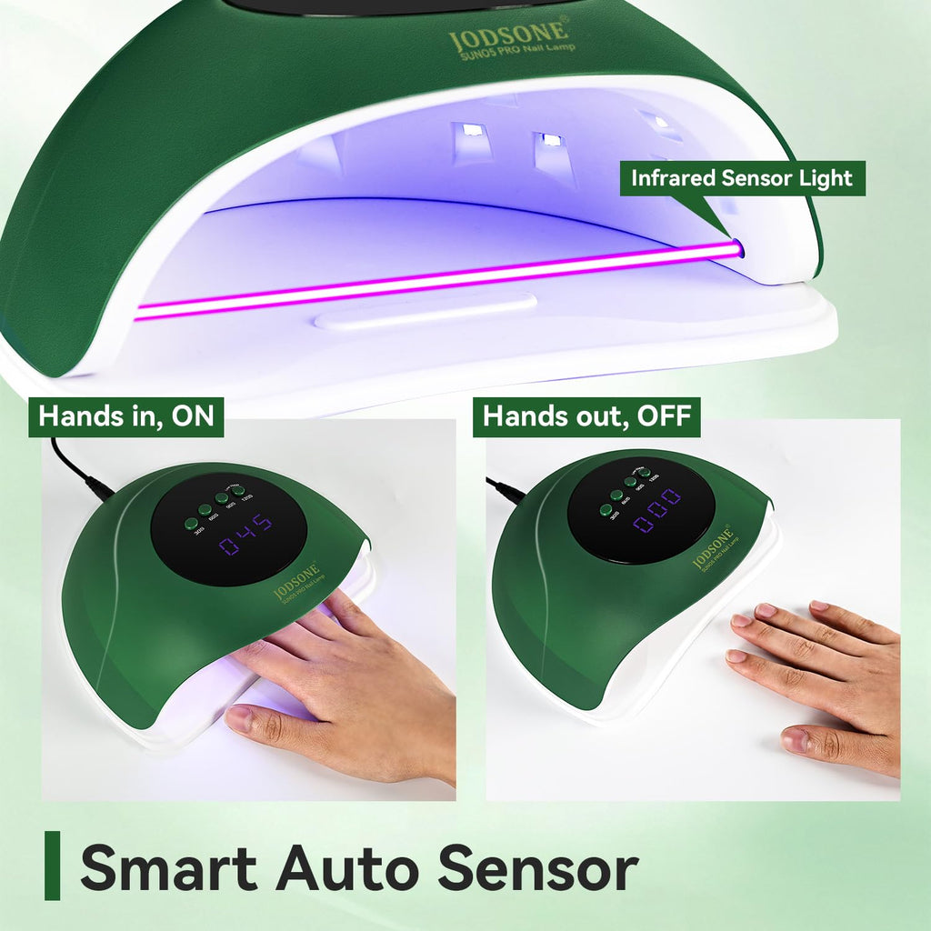 JODSONE U V LED Nail Lamp, Nail Dryer for Gel Polish, Led Light with Automatic Sensor & 4 Timers