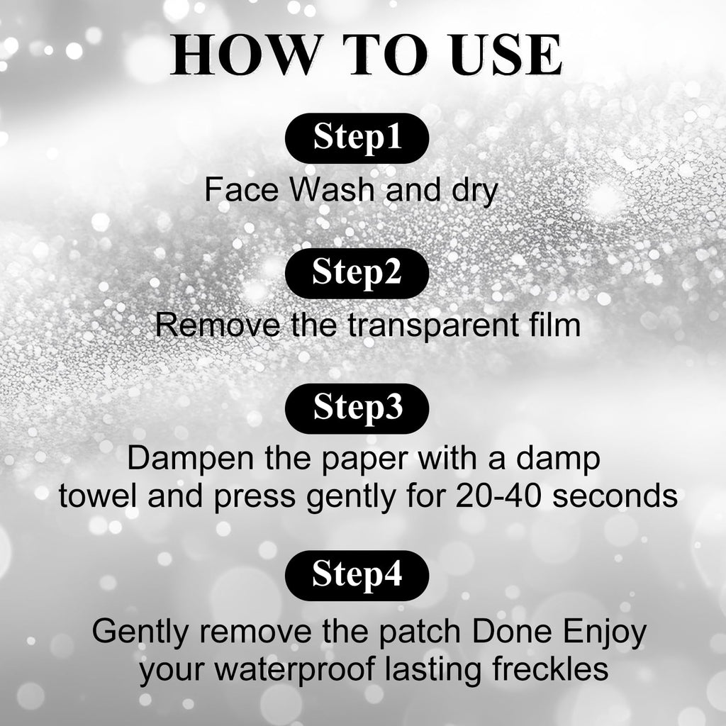 Tvqbxp Glitter Freckles Face Tattoo, Gold Glitter Makeup Patches, Women Face Glitter Speckles Patches, Cute Glitter Makeup Accessories (Silver, 5 Pcs)