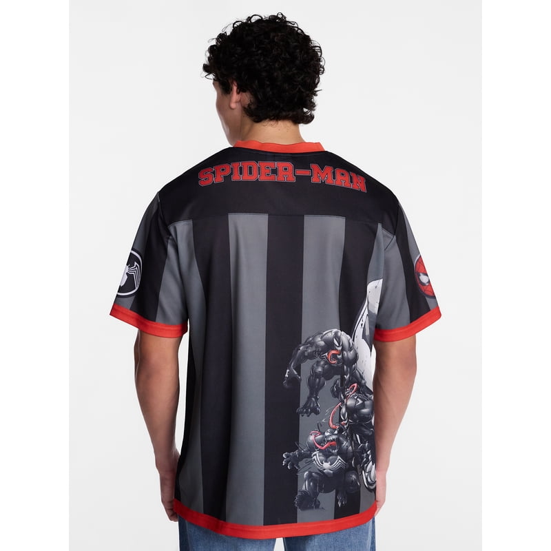 Spider-Man Graphic Mesh Soccer Jersey - Men’s & Big Men’s Navy L (Variation: Navy, L)