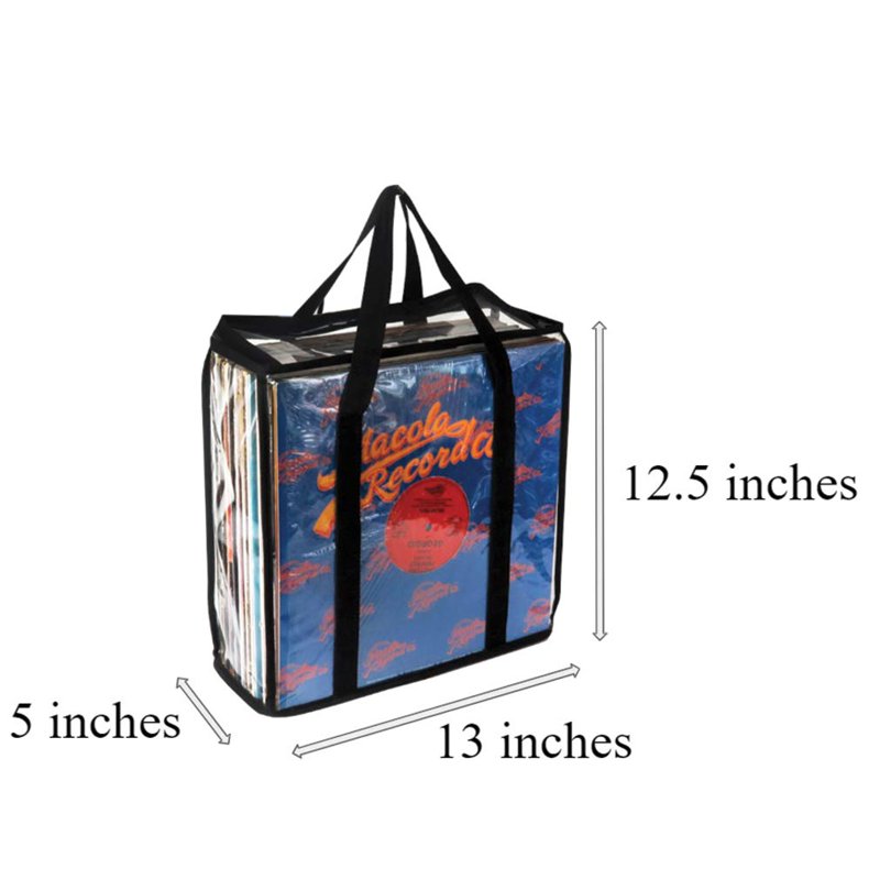 Vinyl Record Storage Cases - Pack of 3, Holds 108 Albums, Clear PVC