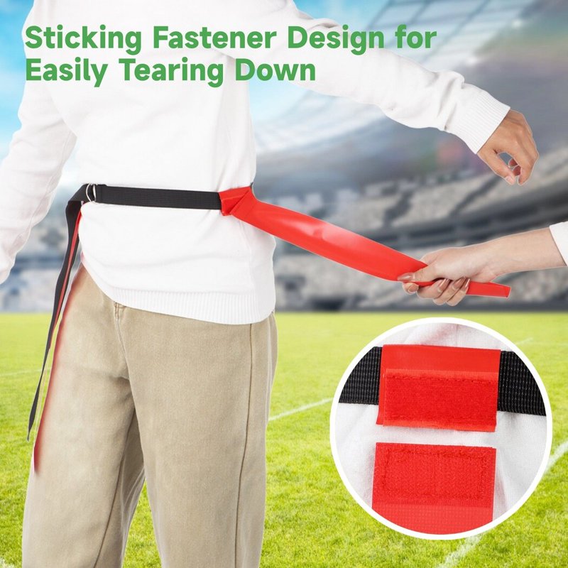 Flag Football Set with Belts Flags Cones for 14 Players Complete Kit