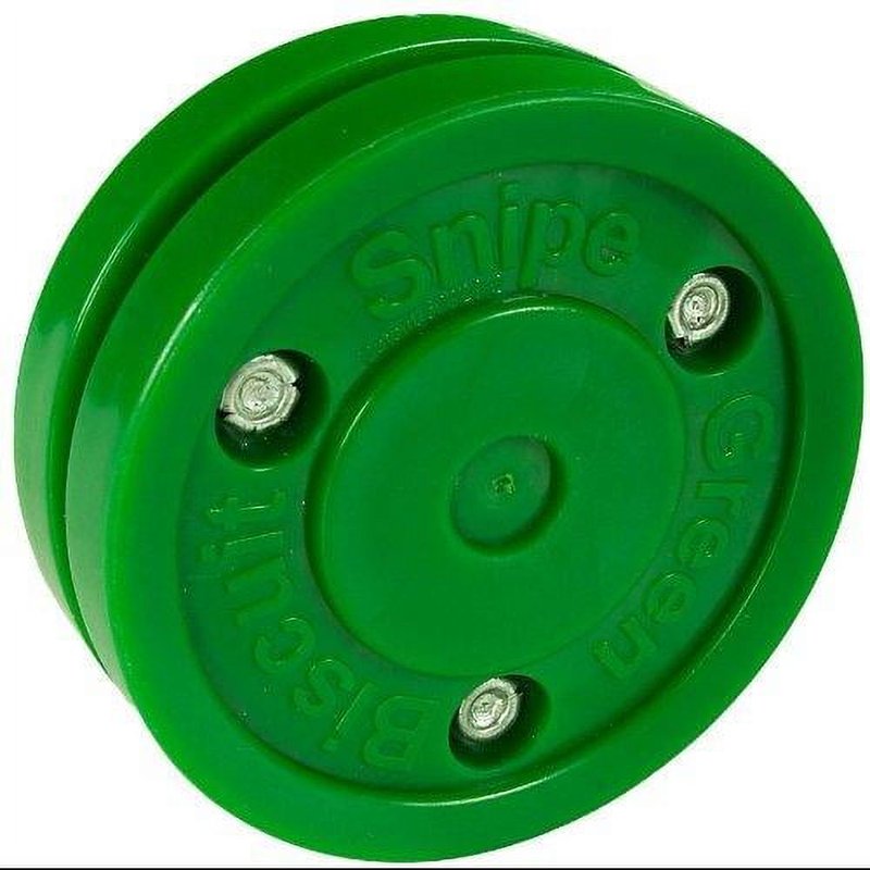 Street Hockey Puck for Shooting & Stickhandling Training - Green Biscuit Snipe