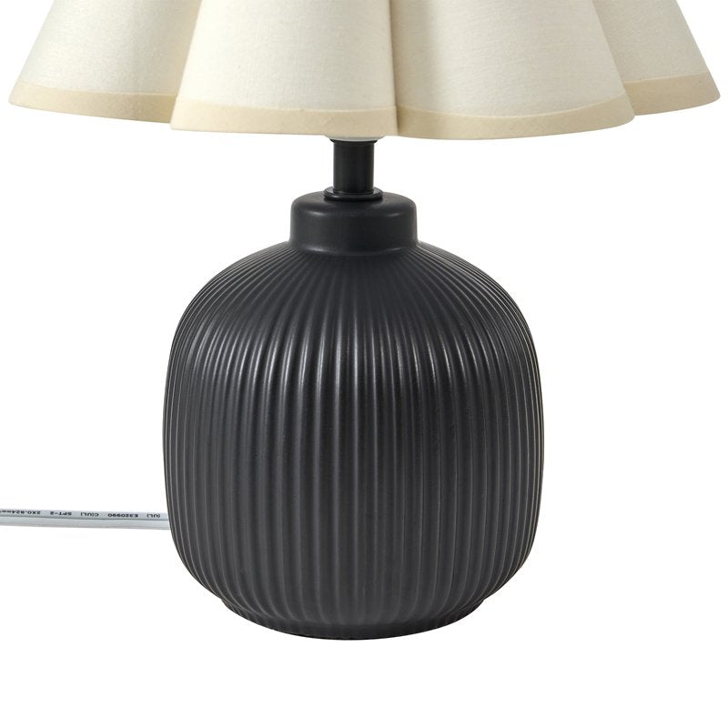 Home Decor Collection 12.5-Inch Ceramic Table Lamp with Fabric Shade
