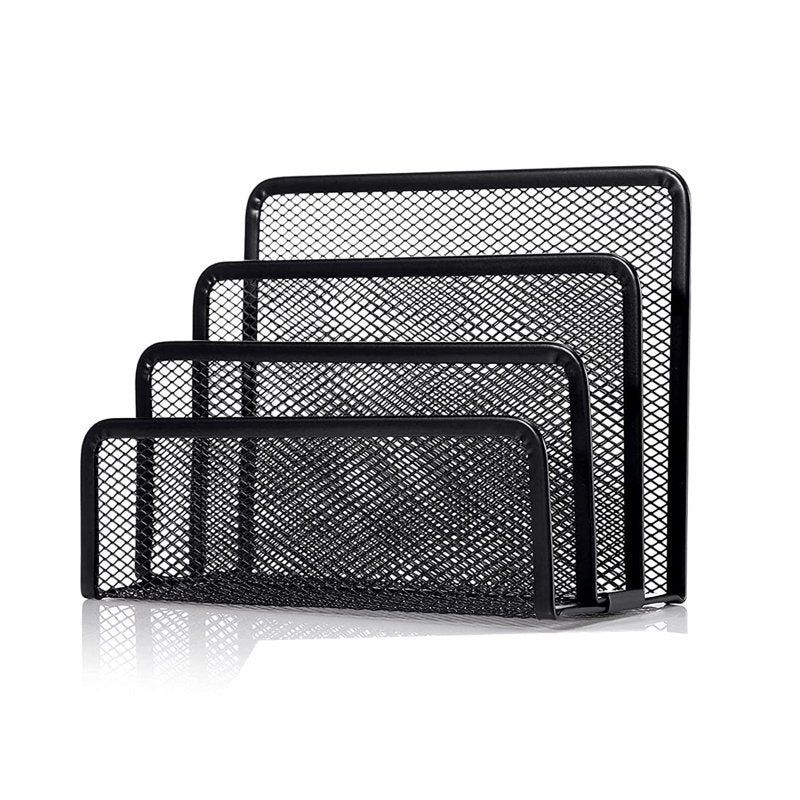 Desk Mail Organizer, Small Metal Mesh Letter Holder for Office & Home